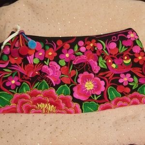 Floral colorful Wristlet